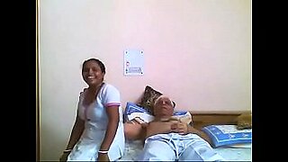 schoolgirl fingered giving blowjob for guy fucked cum to mouth swallowing on the bed in the hotel ro